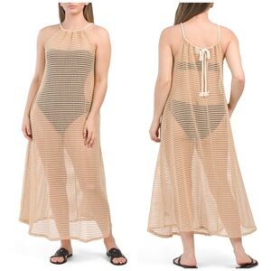 Haute Hippie New Cream Knit maxi Cover up Dress Medium